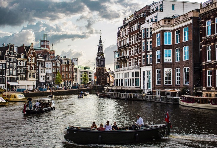 Amsterdam Channels with gondolas