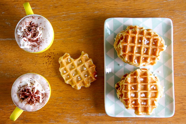 Waffles and coffee