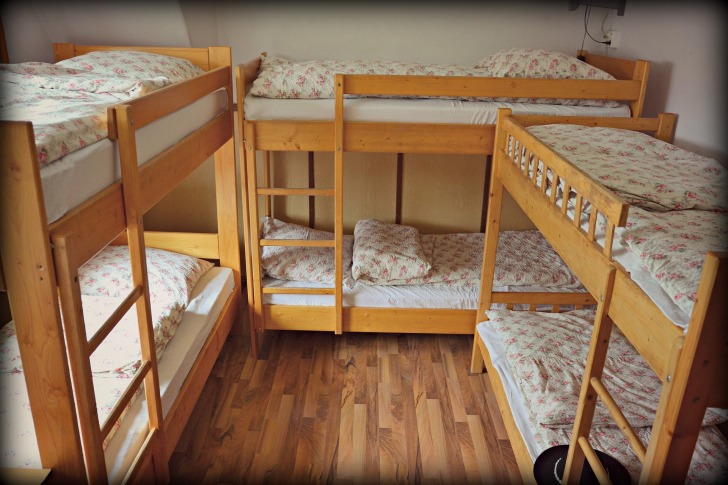 Hostel with bunk beds