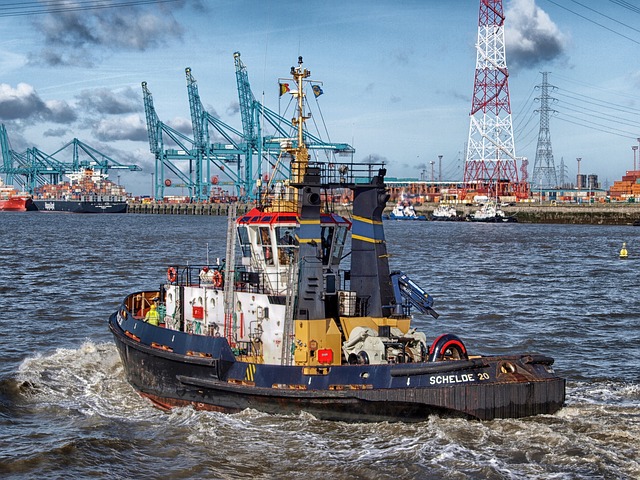 A boat in the water