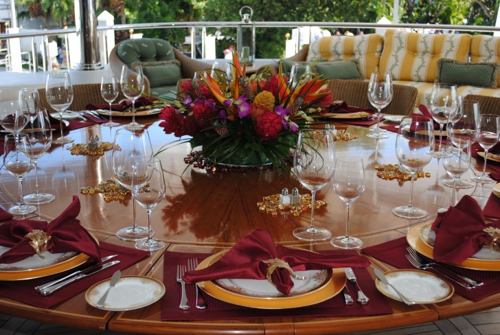 A table at a restaurant