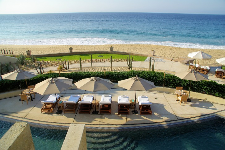 A beach hotel in Mexico