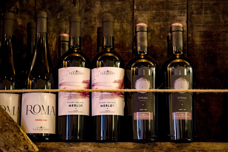 Five bottles of Italian wines