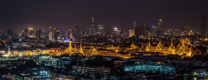 Bangkok night skyline