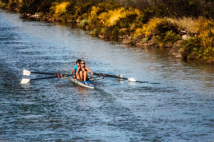 Girls kayaking