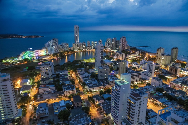 Cartagena night skyline