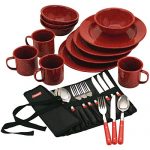 Coleman 24-Piece Enamel Dinnerware Camping Kit