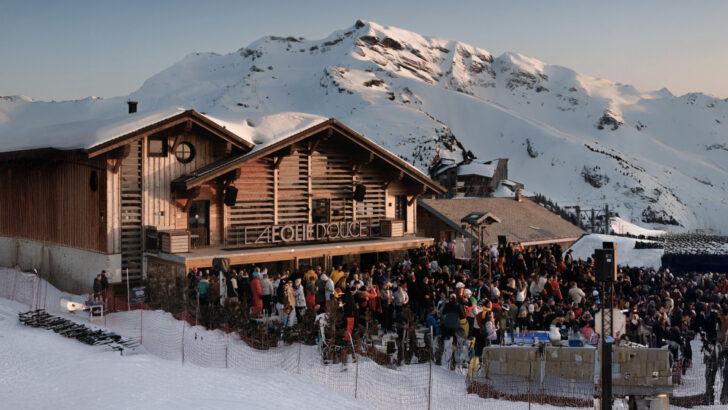 La Folie Douce, a chain of après-ski clubs and restaurants located in various ski resorts in the French Alps.
