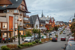 Gramado Street and architecture of Gramado city - Gramado, Rio Grande do Sul, Brazil