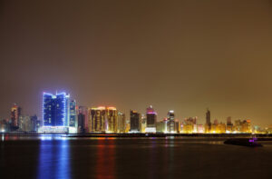 Juffair A beautiful view of Juffair skyline, Bahrain, during sunset
