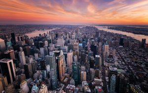 New_York_City_Skyline_Aerial_Sunset