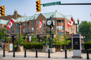 Oakville View of downtown Oakville streetscape.
