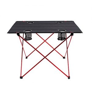 Outry Lightweight Folding Table with Cup Holders