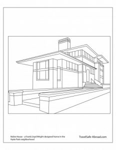 Robie House - a Frank Lloyd Wright-designed home in the Hyde Park neighborhood