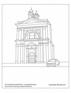 The Santa Maria della Vittoria - a beautiful Baroque church with a stunning sculpture by Bernini.
