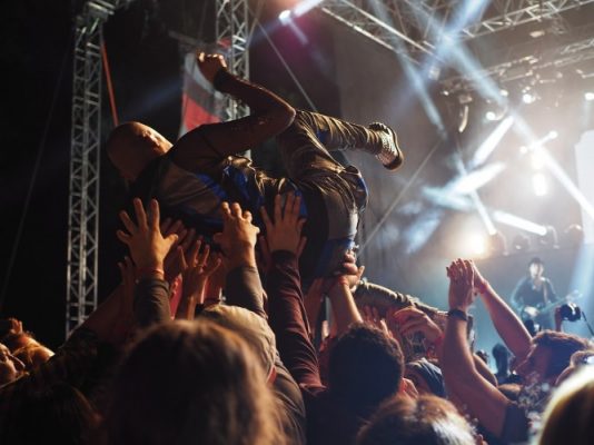 The audience at the music festival