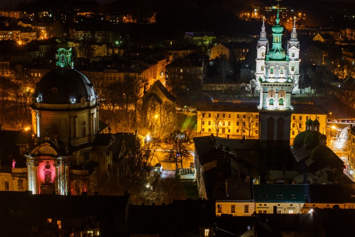 A city at night