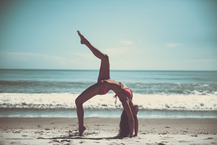 Beach yoga