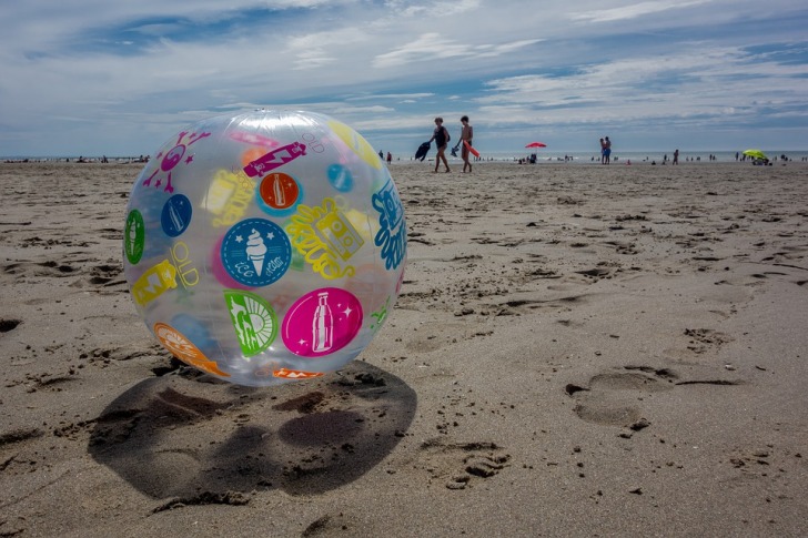 Ball at the beach