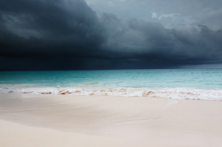 Stormy beach
