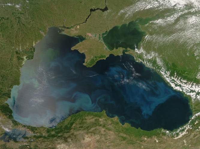 black sea satellite image