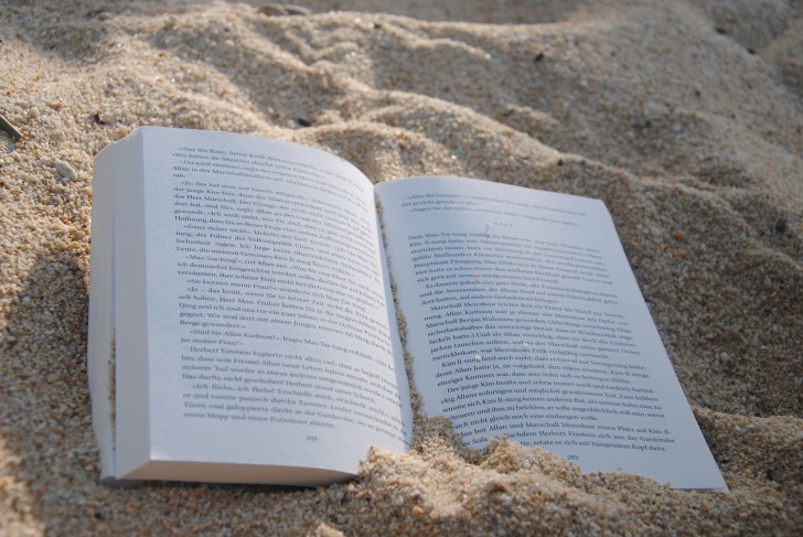 A book in the sand