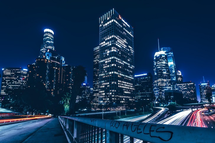 California Los Angeles at night