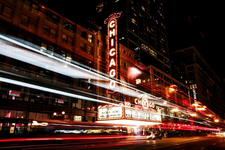 Chicago night street