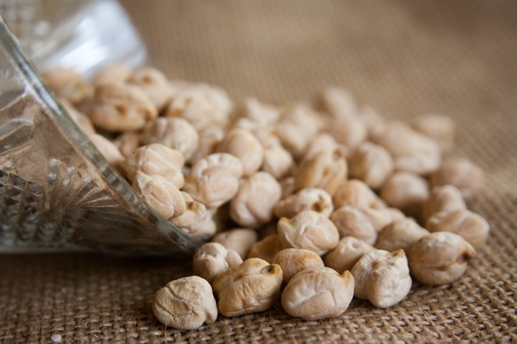 Chickpeas on the table