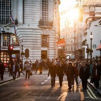 People on the city street