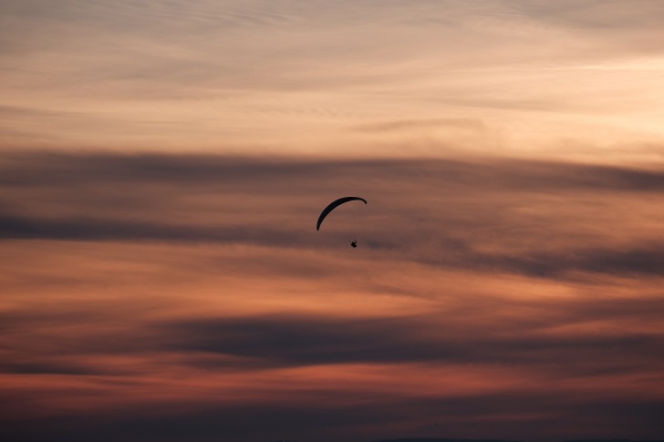 Parasailing in the clouds