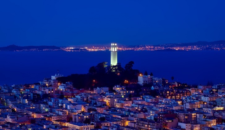 Coit Tower night view