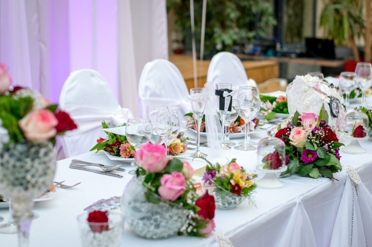 Wedding dinner table