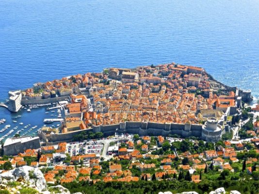 Bird's view of Dubrovnik