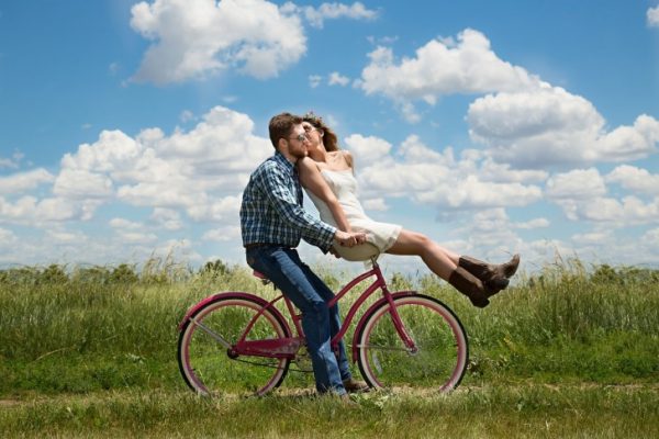 A couple on a bike