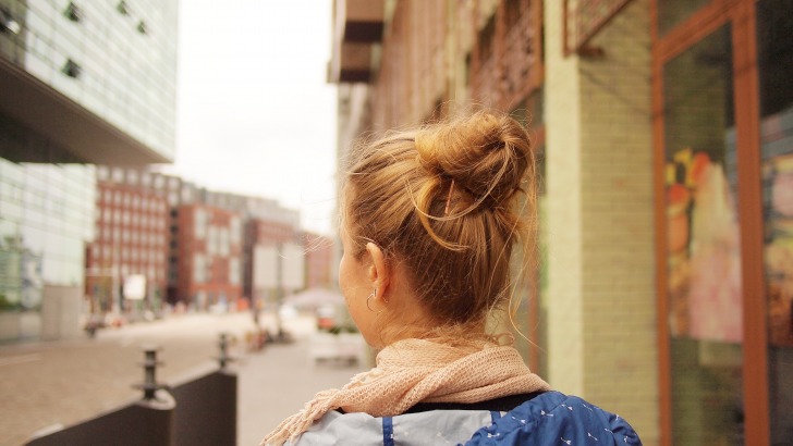 A girl in the street