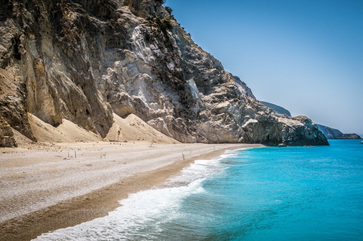 Rocky beach in Greece