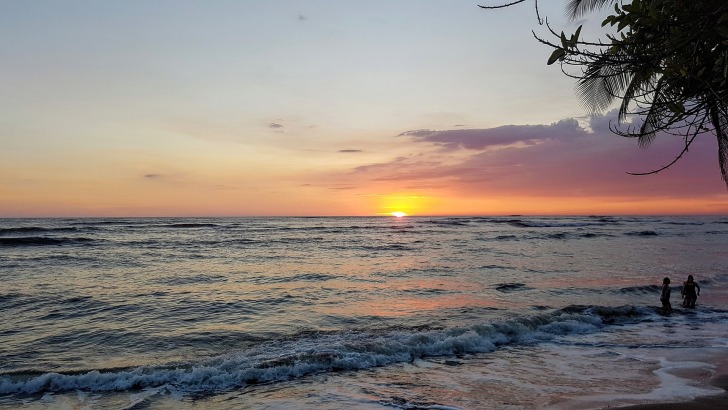 A sunset at a beach in Guatemala