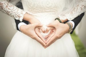 A couple at the wedding