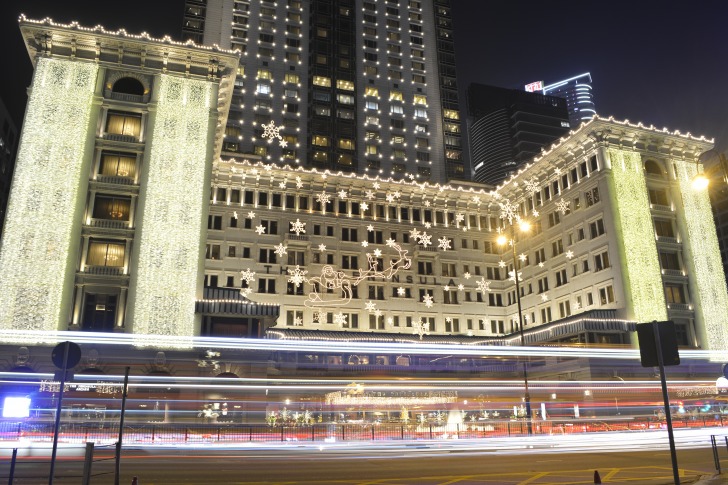 Hong Kong hotel in lights