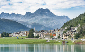 Mountainbiking in Engadine valley Switzerland