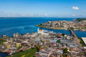 Manaus Manaus Center, overlooking the Educandos Bridge, Brewery and Rio Negro Bridge