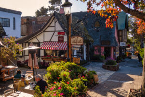 Carmel-by-the-Sea fairy tale like small store with straw roof