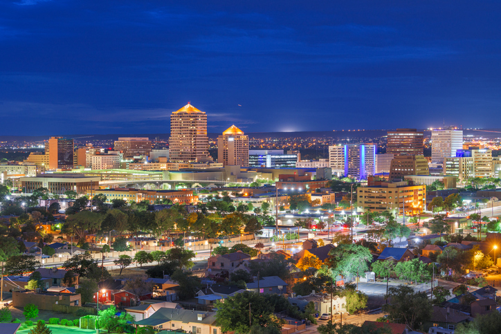 Albuquerque, New Mexico, USA Downtown Cityscape