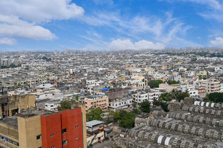 Indian Surat City Aerial View