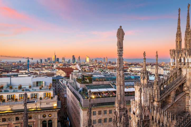 Milan, Italy City Skyline