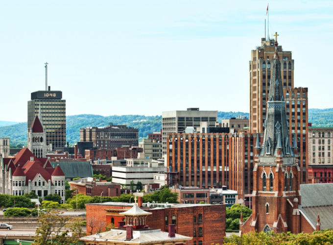 syracuse, new york on a beautiful day