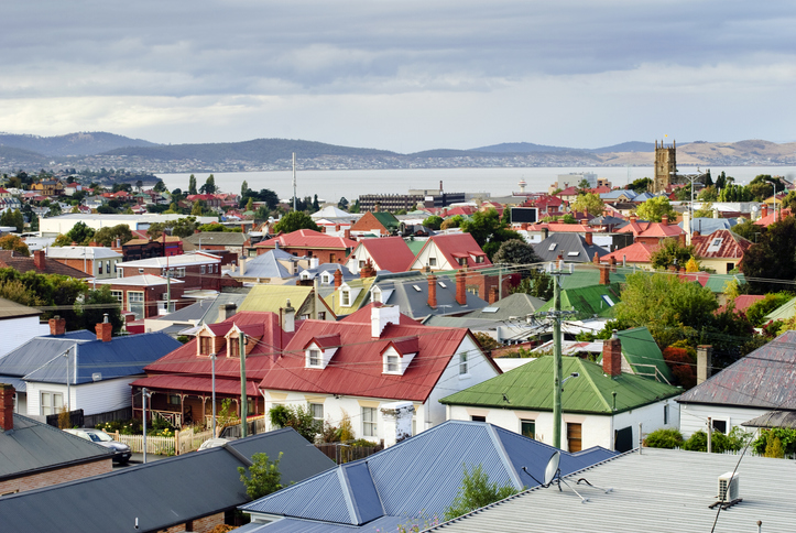Hobart rooftops, Tasmania, Australia