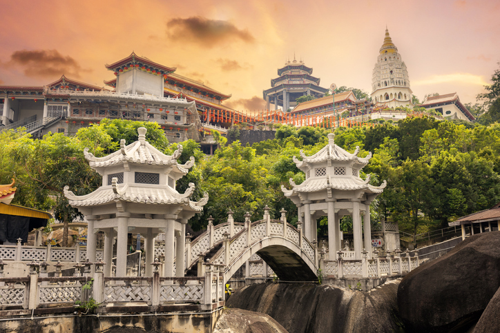 Kek Lok Si Temple, a heritage Temple with a lot of tourist attractions, Penang, Malaysia