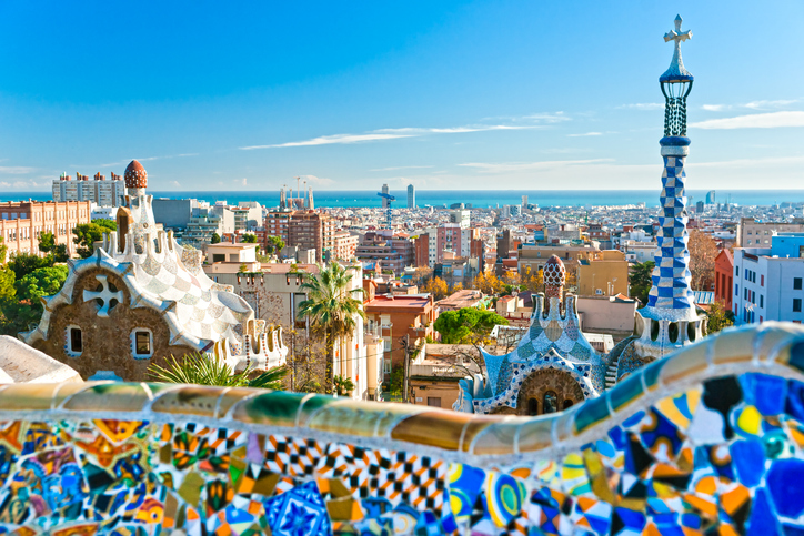 Park Guell in Barcelona, Spain